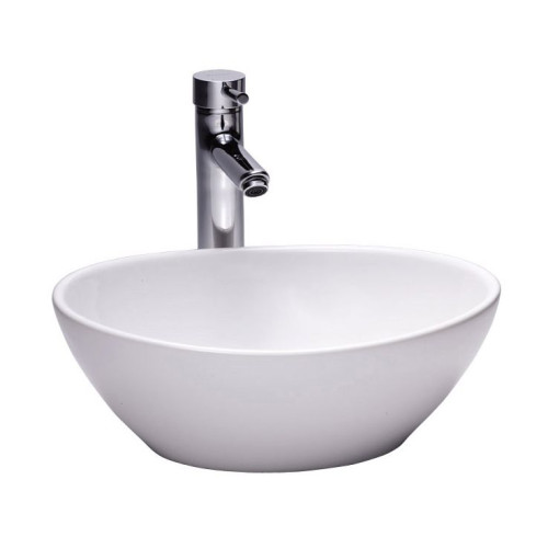 Раковина beWash Ontario овальная на столешницу без отверстия под смеситель цвет белый глянец размер 380 мм 35381001