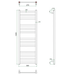 Полотенцесушитель ГРОТА VENTO 30/120