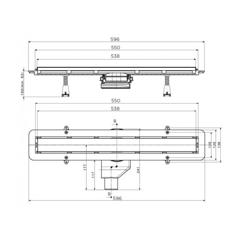Душевой поддон Pestan Confluo Board UNI 900 Frameless Line Black Glass 550