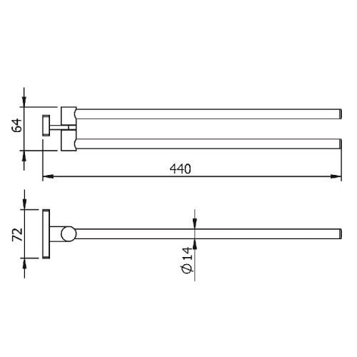 Полотенцедержатель Langberger Alster 10908A двойной