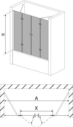 Шторка на ванну Avek Standart A2 10460 150x150
