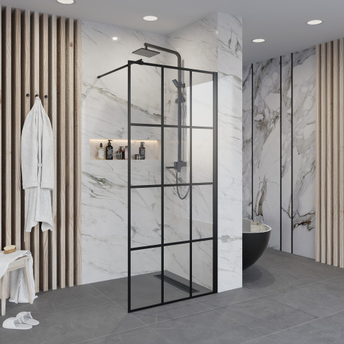 Душевая перегородка Niagara NG-685-11 BLACK (110x195)