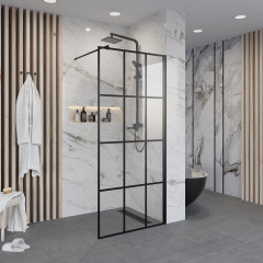 Душевая перегородка Niagara NG-685-11 BLACK (110x195)