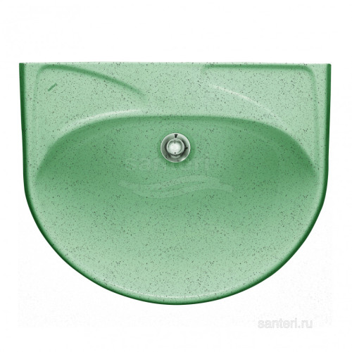 Раковина Santeri Вест с переливом б/о крап салат. 131118S0201B0