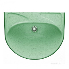 Раковина Santeri Вест с переливом б/о крап салат. 131118S0201B0