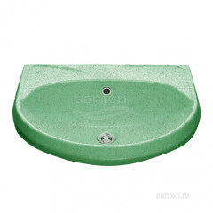 Раковина Santeri Вест с переливом б/о крап салат. 131118S0201B0