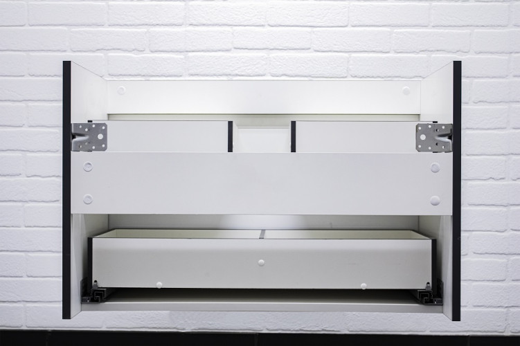 Тумба подвесная под умывальник "Moduo 80" Graffo графит матовый В2 Домино