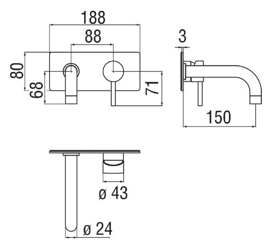 Смеситель для раковины Nobili Live LV00198WM белый