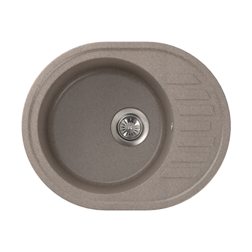 Кухонная мойка Formastone FostoGran FG 61-50, овальная с крылом, цвет латте