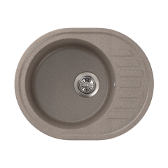 Кухонная мойка Formastone FostoGran FG 61-50, овальная с крылом, цвет латте