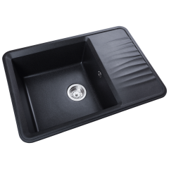 Кухонная мойка Formastone FostoGran FG Романа, прямоугольная с крылом, антрацит