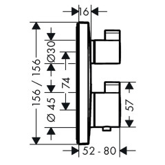 Hansgrohe Ecostat Square 15714990 термостат для 2 потребителей, полированное золото