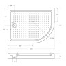 Акриловый поддон CEZARES TRAY-A-RH-100/80-550-15-W-L
