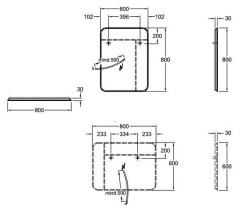 Зеркало Keramag myDay 80x60x3 824360000