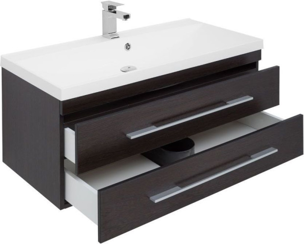 Тумба с раковиной Aquanet Нота NEW 100 венге