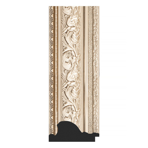 Зеркало настенное Polygon EVOFORM в багетной раме виньетка серебро, 80х100 см, BY 7256