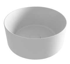 Olympia Open, накладная круглая раковина 40xh17 см, с донным клапаном, цвет белый глянцевый