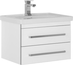 Тумба с раковиной Aquanet Сиена 60 белый (подвесной 2 ящика)