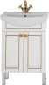 Тумба с раковиной Aquanet Честер 60 белый/золото