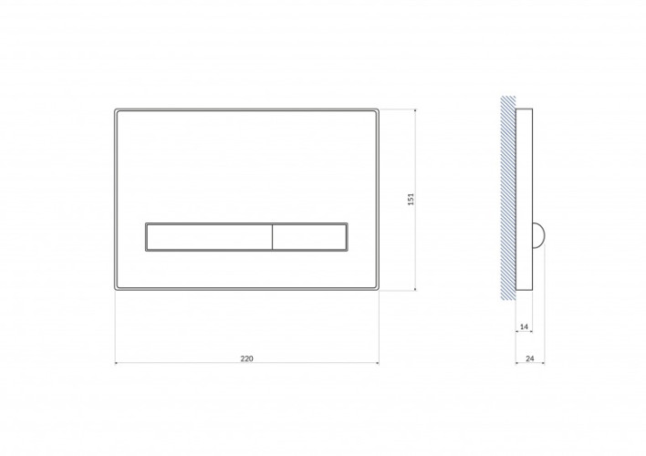 Кнопка Cersanit PILOT для LINK PRO/VECTOR/LINK/HI-TEC стекло белый