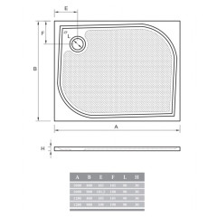 Мраморный поддон Alpen Fides 1000x800 APS0070