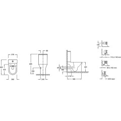 Чаша напольного унитаза Jacob Delafon ALEO безободковый, крепления в комплекте, белый (UJAL102-0)