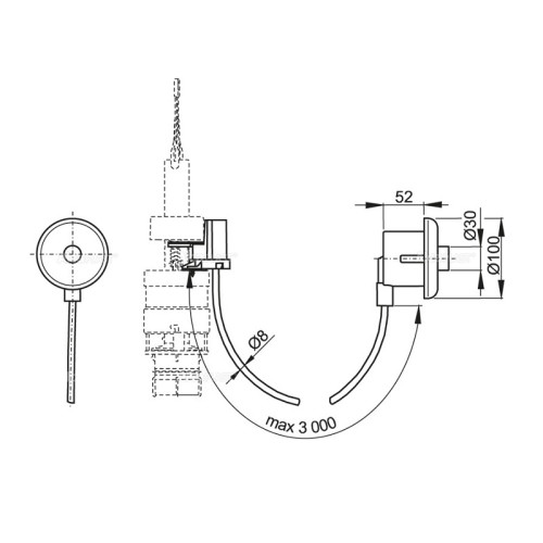 Кнопка смыва alcadrain хх для унитазов, полипропилен, цвет Белый (MPO10)