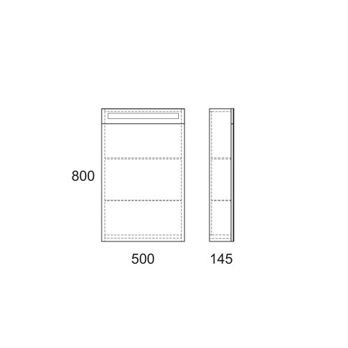 Зеркальный шкаф OWL 1975 Runn 50 с LED подсветкой