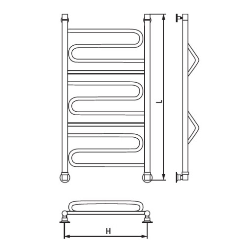 Электрический полотенцесушитель Металлоизделия Кимры W 50х100