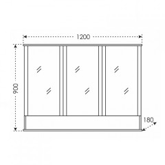 Зеркальный шкаф СанТа Вегас 120
