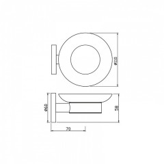 Мыльница Jaquar Подвесной монтаж, Хром (ACNCHR1131N)