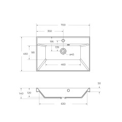 База под раковину напольная BelBagno MARINO-700-2C-SO-PIA-P
