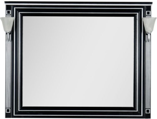 Зеркало Aquanet Паола 120 черный/серебро