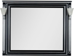 Зеркало Aquanet Паола 120 черный/серебро