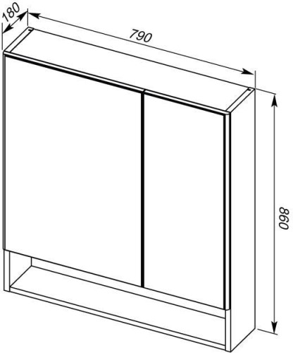 Зеркало-шкаф Aquanet Виго 80 белый