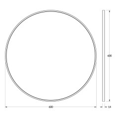 Зеркало настенное EVOFORM в багетной раме чёрный, D60 см, BY 7502