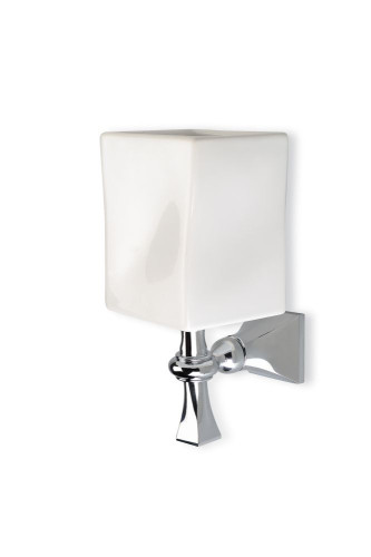 Stil Haus Prisma, настенный керамический стакан, цвет хром - черная керамика