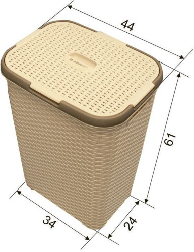 Корзина для белья Aquanet VD043, бежевый