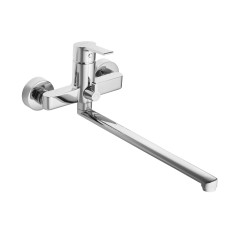 Смеситель Santek Найра для ванны, длинный излив, с аксессуарами, хром (WH5A12001C001)