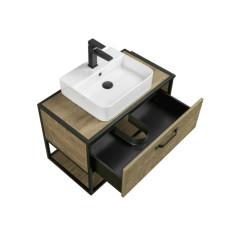 Тумба под раковину AQUATON Лофт Фабрик 80, дуб кантри (1A242401LTDY0)