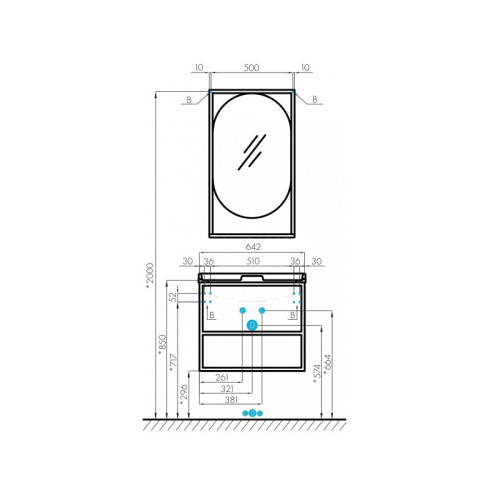 Тумба под раковину AQUATON Лофт Фабрик 80, дуб кантри (1A242401LTDY0)