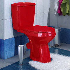 Унитаз-компакт Элисса Стандарт, с сиденьем, красный (43360110202)