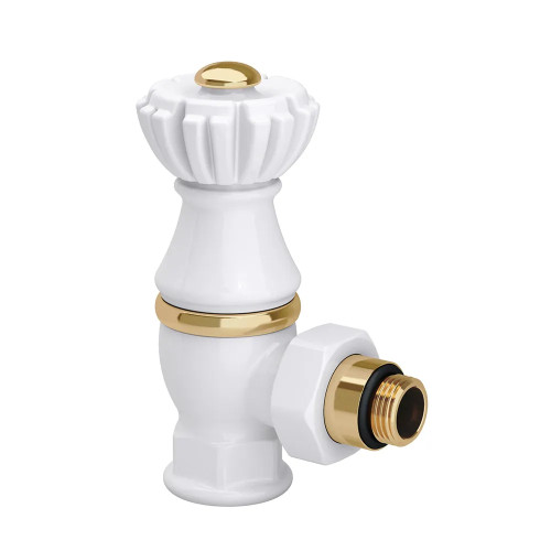 Клапан SR Rubinetterie угловой серия "Liberty" 1/2"х3/4", цвет белый