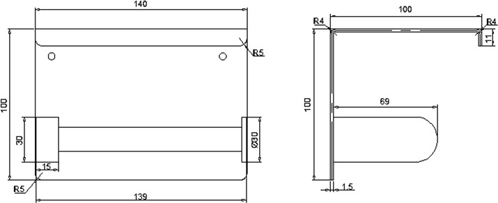 Держатель туалетной бумаги с полкой RUSH Edge (ED77141 Chrome)
