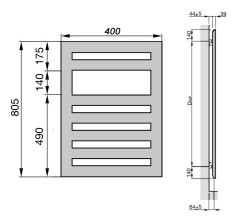 Полотенцесушитель Zehnder Metropolitan Spa MET-080-040
