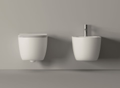 Alice Unica 50, подвесной безободковый унитаз c крепежом fix10, 50x35 см, цвет белый глянцевый