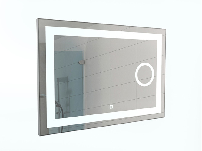 Зеркало Even 100 alum (линза) с подсветкой Sansa