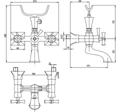 Смеситель для ванны Paini Elix 85CR111