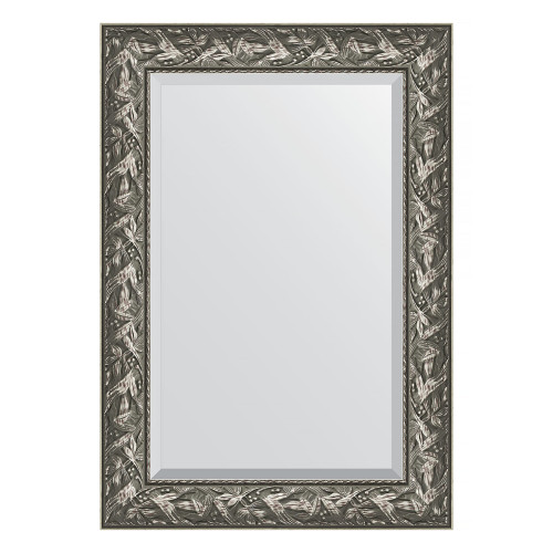 Зеркало настенное с фацетом EVOFORM в багетной раме Византия серебро, 69х99 см, BY 3442