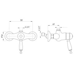 Смеситель для душа Migliore Oxford ML.OXF-6337 с термостатом